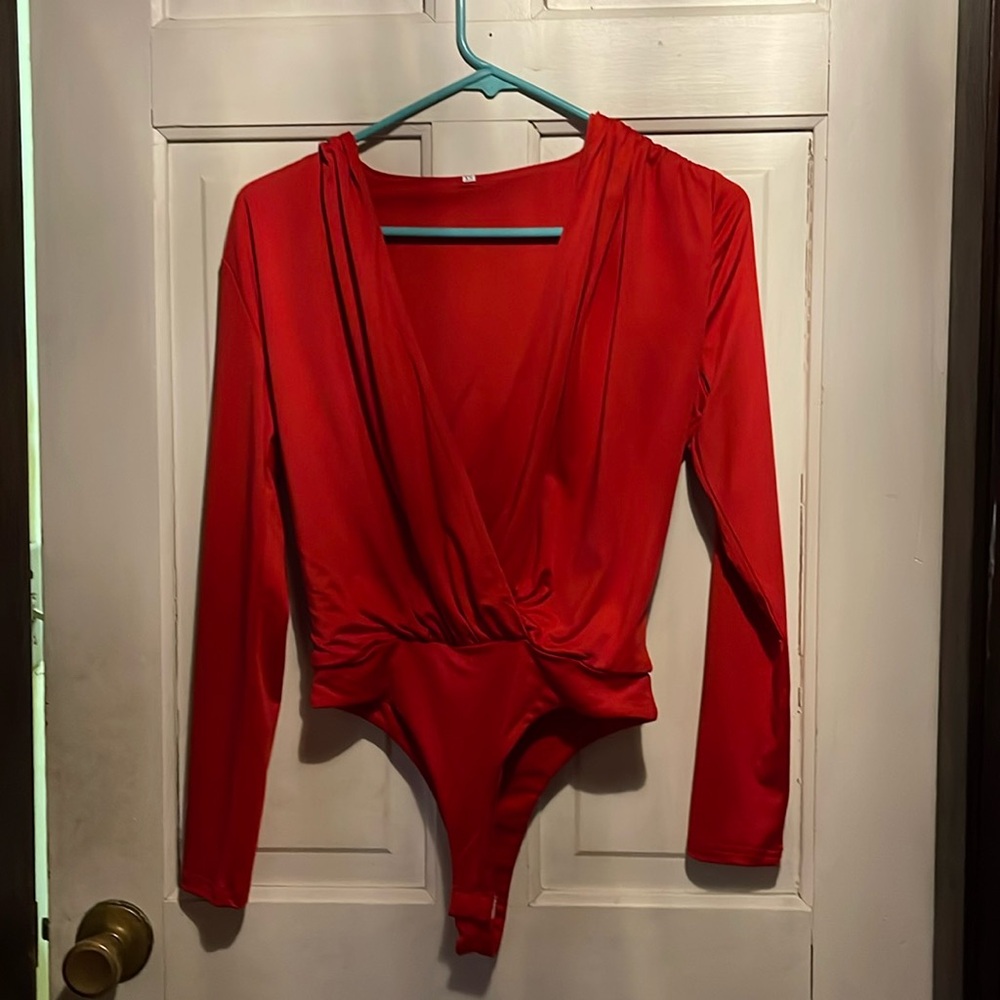XS SHEIN Red bodysuit